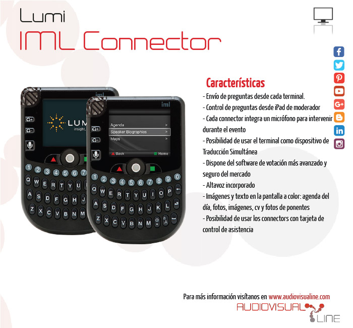 Alquiler Iml connector – Interactividad para tu evento