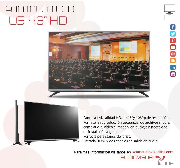 Pantalla 43″ LG