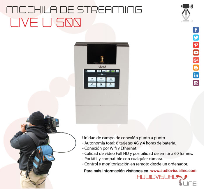 Mochila de streaming Live U 500