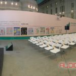 Montaje audiovisual del Simposio de Paraplejia en la Galería de Cristal del Palacio de Cibeles