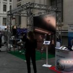 Montaje audiovisual del Simposio de Paraplejia en la Galería de Cristal del Palacio de Cibeles