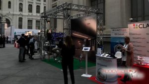 Montaje audiovisual del Simposio de Paraplejia en la Galería de Cristal del Palacio de Cibeles