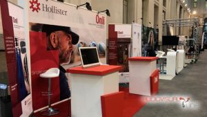 Montaje audiovisual del Simposio de Paraplejia en la Galería de Cristal del Palacio de Cibeles