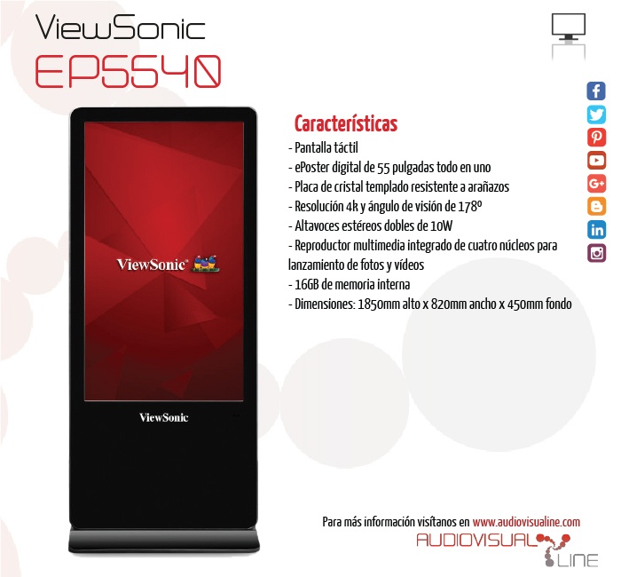 Tótem Táctil ViewSonic EP5540