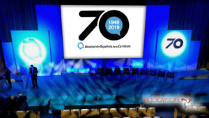 Montaje audiovisual del evento del 70 Aniversario de la Asociación Española de la Carretera