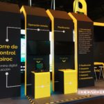 Equipamiento audiovisual del stand de Epiroc