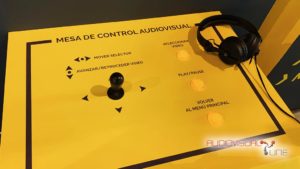 Equipamiento audiovisual del stand de Epiroc