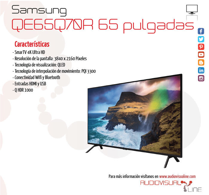 Pantalla de 65 pulgadas Samsung QE65Q70R