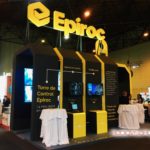 Equipamiento audiovisual del stand de Epiroc